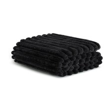 Ribbed Jacquard Fleece Blanket Throw 200x240cm - Soft & Cosy Bed Throw