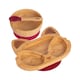 image 1 of Tiny Dining Children's Bamboo Suction Fox Dinner Set - Red
