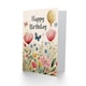 image 2 of Spring Flower Meadow Butterflies Balloon Her Birthday Card