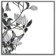 image 3 of Black & white flower illustration (Picture Frame) Black | M