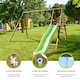 image 3 of Violette Wooden Swing Set with Slide