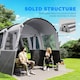 image 7 of Outsunny 8-Person Camping Tent Tunnel Design with 4 Large Windows Dark Grey