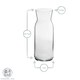 image 3 of Argon Tableware Brocca Glass Carafes with Silicone Lids - 700ml - Pack of 2