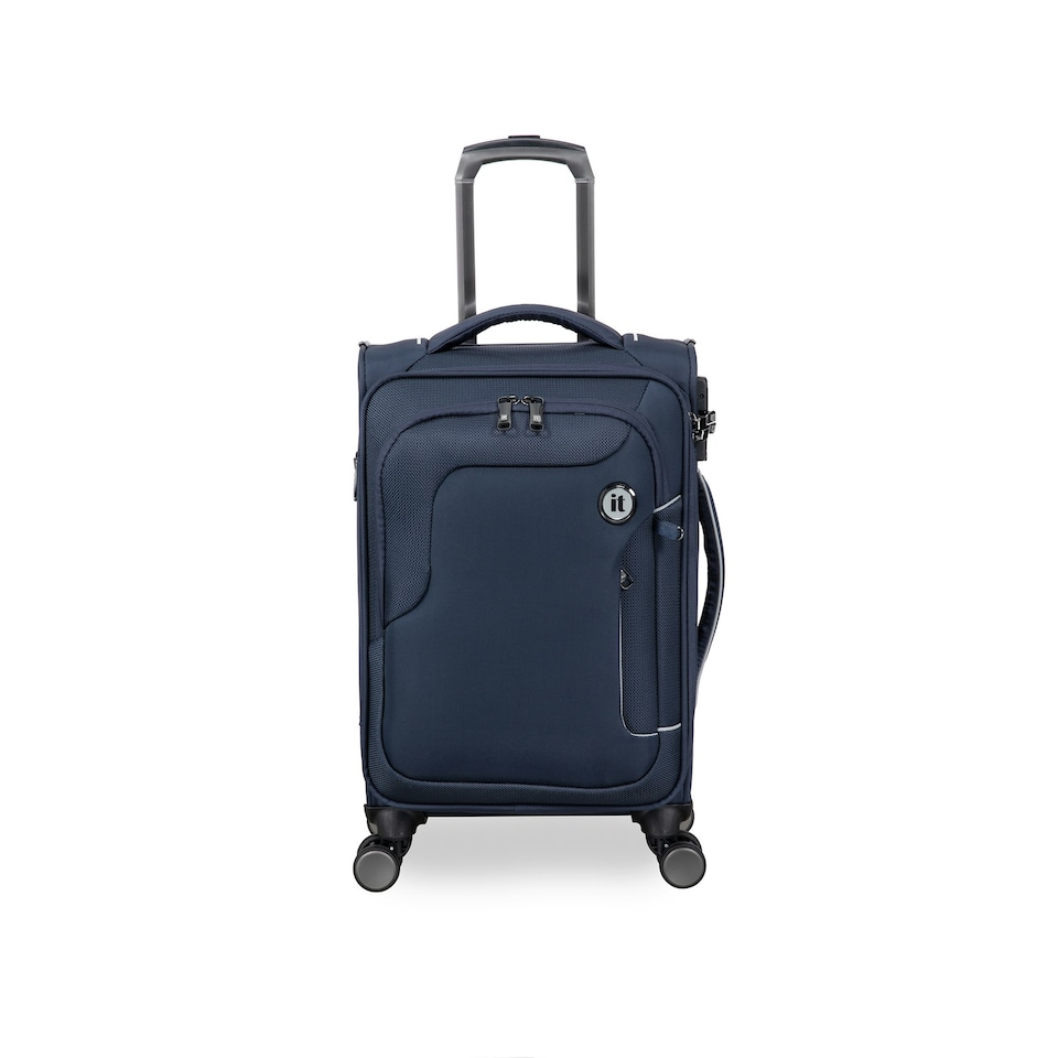 image 1 of IT Luggage Teleported Navy Berry Expandable Cabin Suitcase with TSA Lock Blue | Cabin Bag