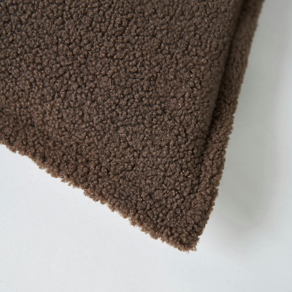 image 1 of BHS Boucle with Flange Edge Cushion, Brown