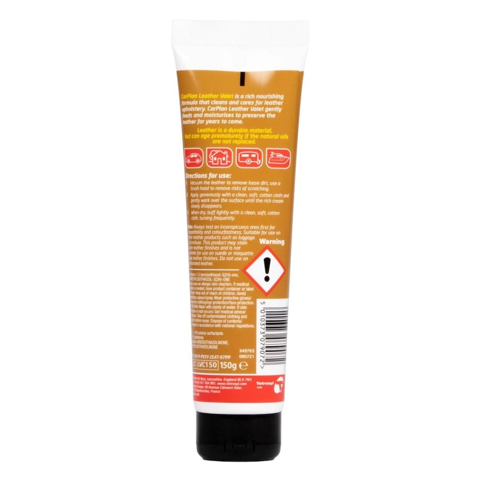 image 1 of CarPlan Leather Valet Cleans & Conditions - 150g x3