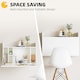 image 3 of HOMCOM Wall Mounted Table w/ Space Saving Storage Compartments for Home Office