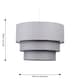 image 7 of Dark Grey 3 Tier Ceiling Light Shade | Grey | Large | 1