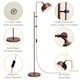 image 10 of COSTWAY Industrial Floor Lamp Metal Free-standing Light Bronze