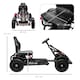 image 5 of HOMCOM Children Pedal Go Kart, Kids Ride On Racer with Adjustable Seat, Inflatable Rubber Tyres, Handbrake, for Ages 5-12 Years - Black