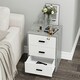 image 9 of Ash Grey 3-Drawer Bedside Table Brown | Accent Colour: Oak