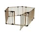 image 5 of Bettacare Wooden Dog Pen, Pentagon, 5 x 120cm, Natural Wood, 76cm High, Dog Pen for Pets Dogs and Puppy, Dog Playpen Cream