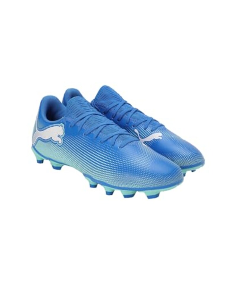 image 1 of Puma Unisex Adults Future 7 Play Fg/Ag Soccer Shoe, Hyperlink Blue-Mint- White, 9 UK