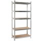 image 4 of House of Home Boltless 5 Tier Shelving Racking Heavy Duty Steel Shelf Unit Shed Garage Home | Silver | galvanised