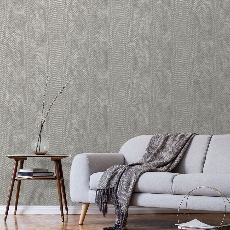 image 1 of Galerie Enchanted Naja Silver Wallpaper