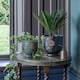 image 3 of Kew Leaf Embossed Cork Planter - Ceramic - L18 x W18 x H18 cm - Charcoal Grey