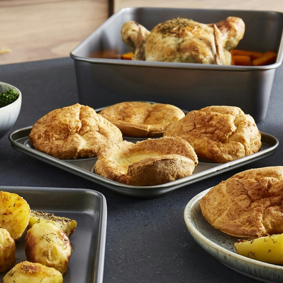 image 1 of Morphy Richards 4 Cup Yorkshire Pudding Tray Set