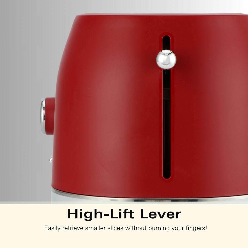 image 1 of Hamilton Beach Kettle, Toaster & Microwave Set, Ella, 1.7L Electric Kettle, Wide Slot Toaster 2 Slice, Microwave, 20L Retro, Kettle & Toaster Set, Red