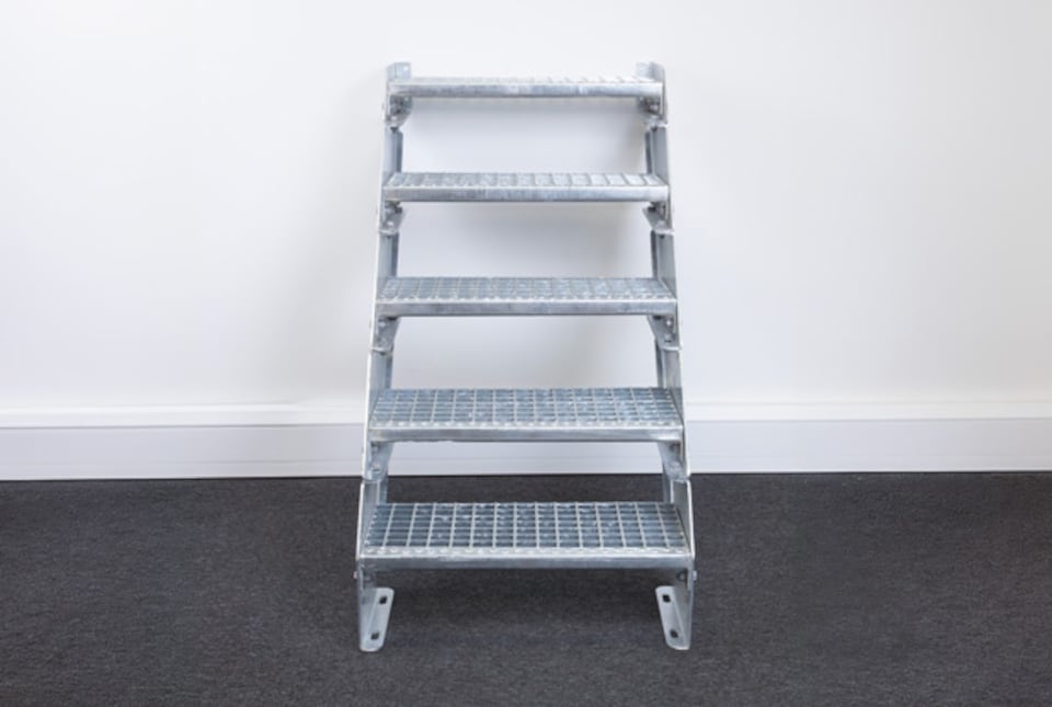 image 1 of The Ramp People Modular Steel Steps 800mm Wide External Staircase for Temporary Buildings