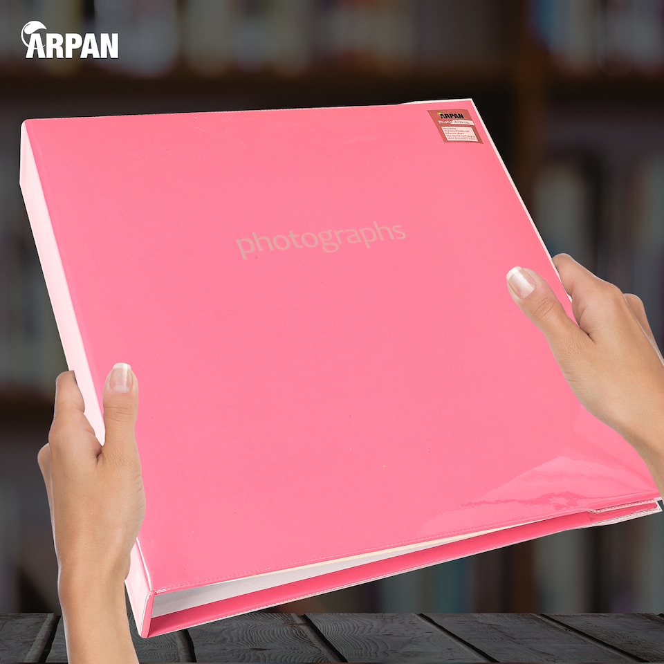 image 1 of ARPAN Extra-Large 3-Ring Binder Self Adhesive Photo Album – 20 Sheets / 40 Sides – Sticky Page Scrapbook Memory Album for Photos, Keepsakes & Special Occasions