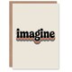 image 1 of Imagine Colourful Retro Rainbow Font Typography Good Luck Greeting Card
