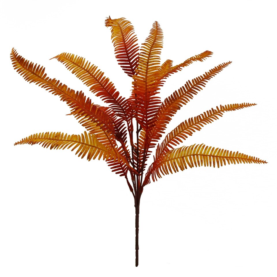 image 1 of Artificial Fern Plant 55cm Artificial Autumn Fern Bush Plant