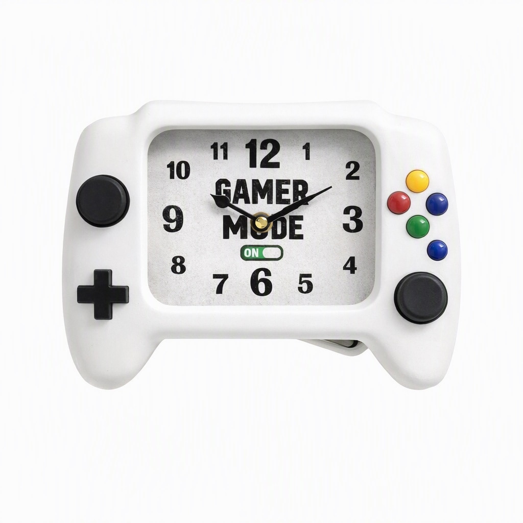 Gifts Direct 2 U Novelty Gaming Controller Wall / Desk Clock in White