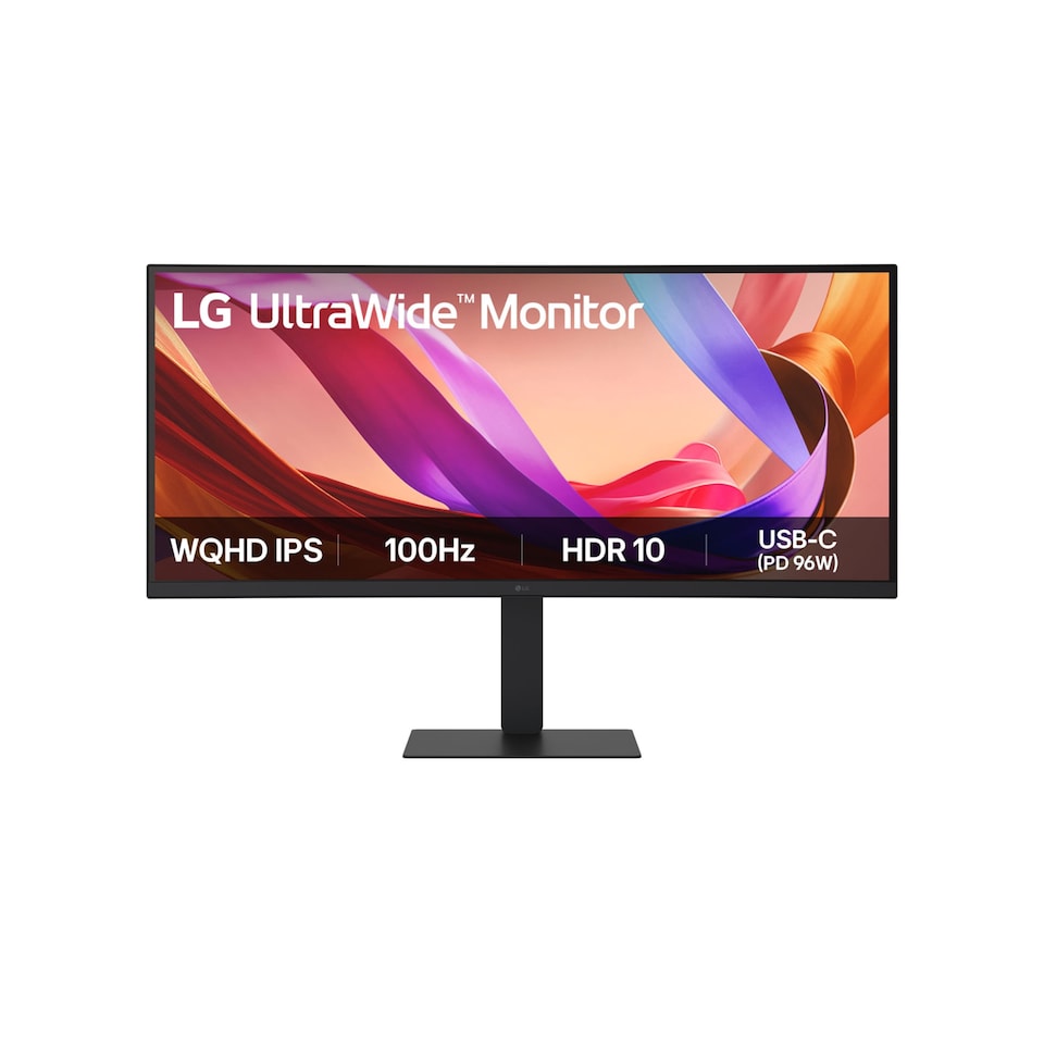 image 1 of LG 34U650A-B 34-Inch Ultrawide Curved IPS Quad HD 100Hz USB-C Height Adjustable Dock