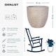 image 5 of Plaited Style Beige Round Garden Planter, Outdoor Plant Pot D24 H23 cm, 10.4 ltrs Cap.
