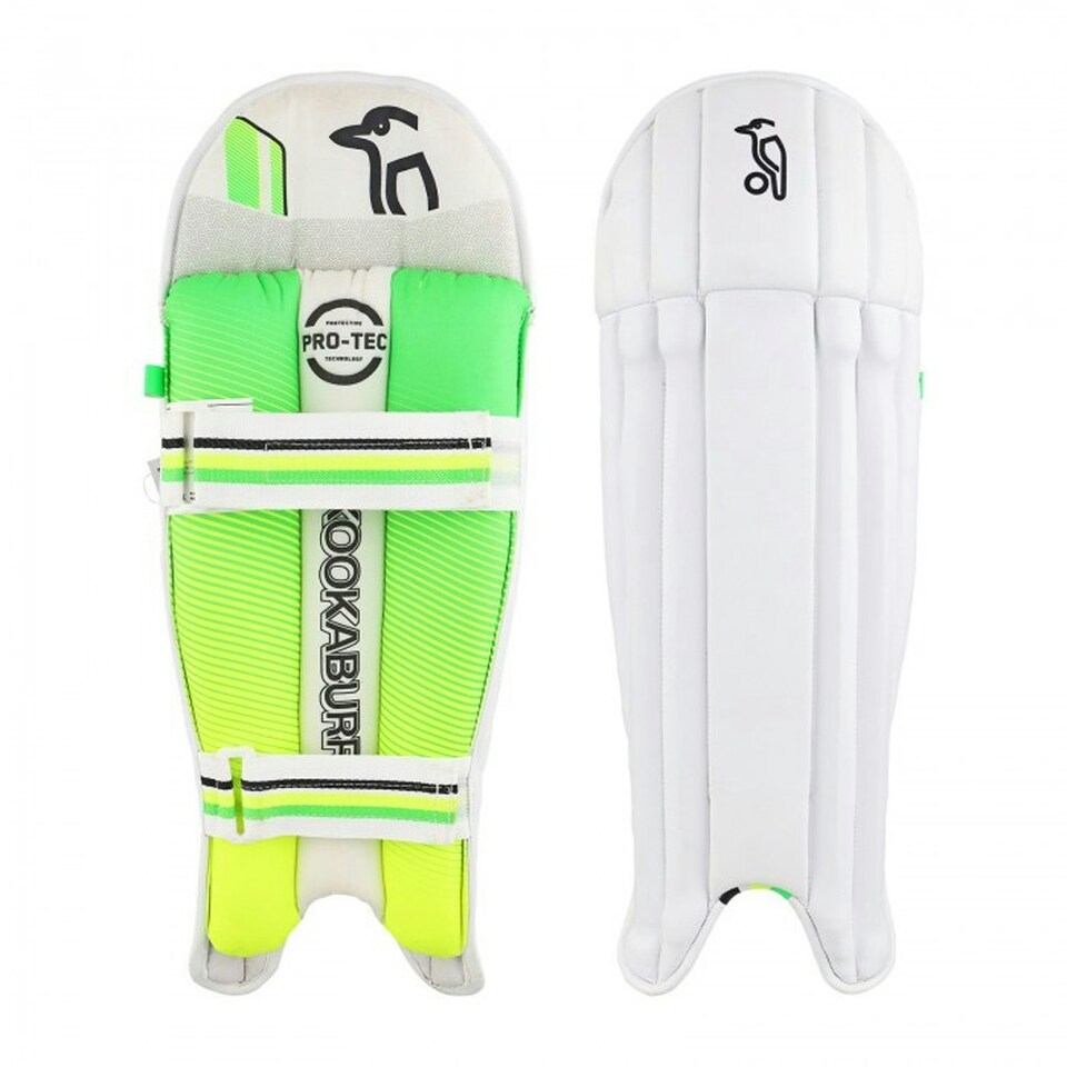 Kookaburra Childrens/Kids 2025 Kahuna 6.1 Cricket Batting Pads - Green/White - 9-12 Years