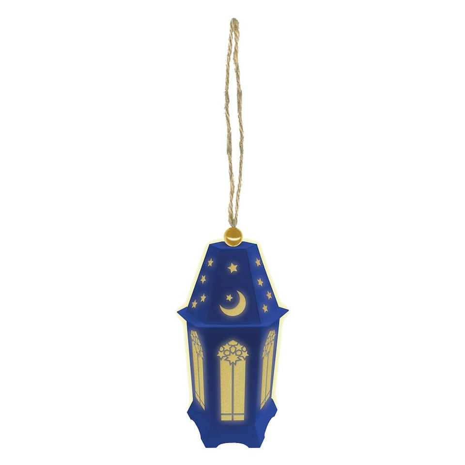 Amscan Mini Lantern - Blue/Gold - One Size