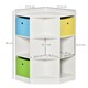 image 5 of HOMCOM Kids Bookcase, 3 Tier Toy Organiser Storage Unit BookShelf with 3 Non-woven Fabric Drawers, Anti-tip Device, for Bedroom, Children's Room, Playroom, White | White