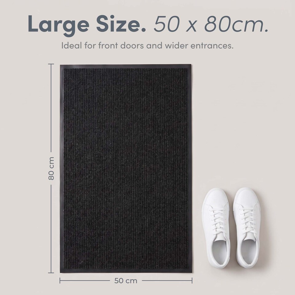 image 1 of Keplin Washable Non-Slip Doormat Indoor and Outdoor Dirt Trapping Water Absorbent