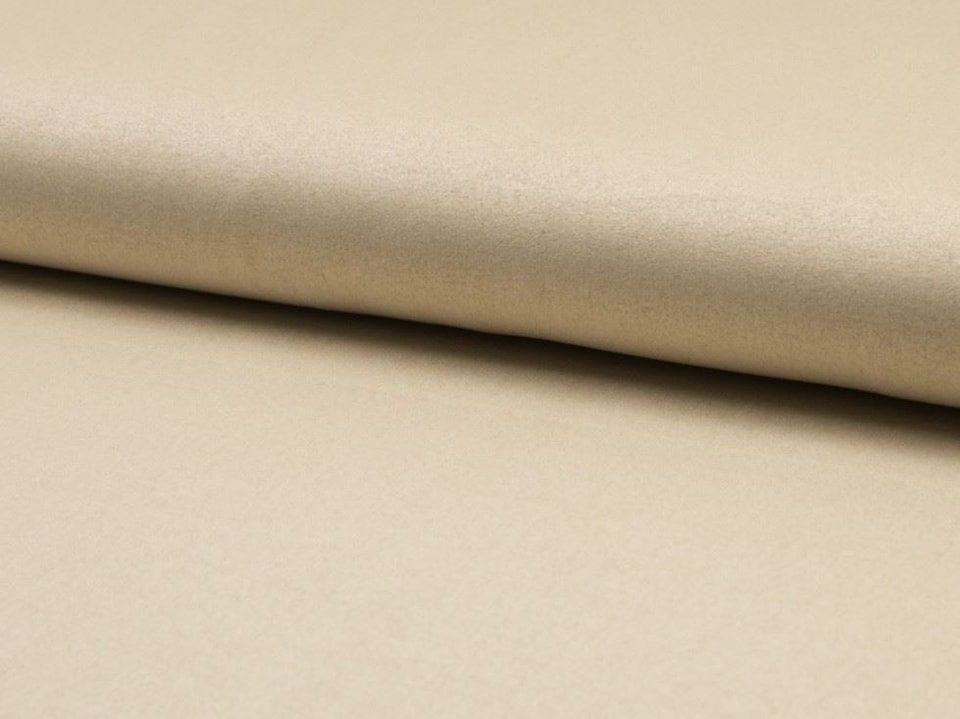 Beige Faux Suede Stretch Knit Fabric for Dressmaking, 140cm / 55" Wide - per metre
