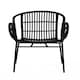 image 1 of Interiors by Premier Black Natural Rattan Chair with Raised Sides, Rustless Rattan Chair, Easy Cleaning Rattan Armchair
