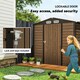 image 5 of Outsunny 6.2 x 4.3ft Garden Metal Shed with Vent for Garden, Patio, Oak 
