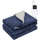 image 1 of MONHOUSE Heated Throw - Electric Blanket - Digital Controller - Timer up to 9 hours, 9 Heat Settings - Machine Washable - Single 130X160cm - NAVY SHEARLING