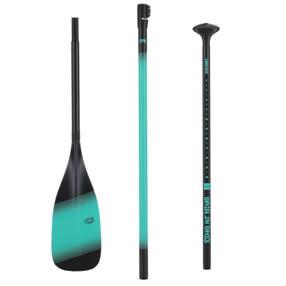 image 1 of Riding not Hiding Elite Series Carbon Paddle Teal 3pc | Green | Teal | 3pc | 3