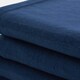 image 3 of OHS Luxury Soft Plain Fleece Blanket Bedspread, 125x150cm - Navy Blue