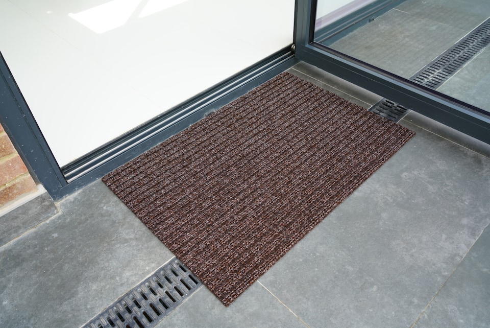 image 1 of Non Slip Coir Style Heavy Duty Rubber Back Door Mats