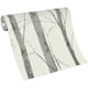 image 2 of Erismann Birch Trees Wallpaper - Cream/Grey - 10cm x 53cm Cream