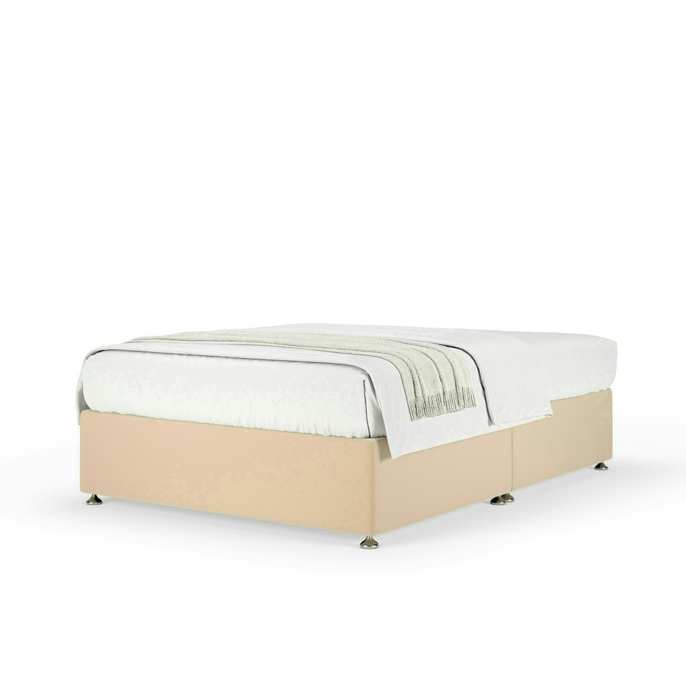 image 1 of Neptune Spring Natural Plush Velvet Divan Set Single