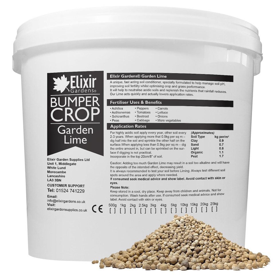 image 1 of Elixir Gardens Garden Lime Granular Limestone Calcium Magnesium Soil Conditioner x3kg Tub