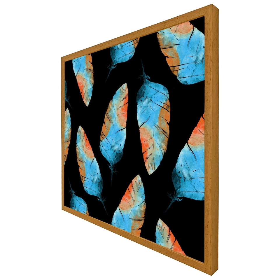image 1 of Imprints boho feathers (Picutre Frame) Brown | XL