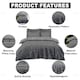 image 4 of Ryder Printed Duvet Cover Set Reversible Polycotton Beddings Grey | Double
