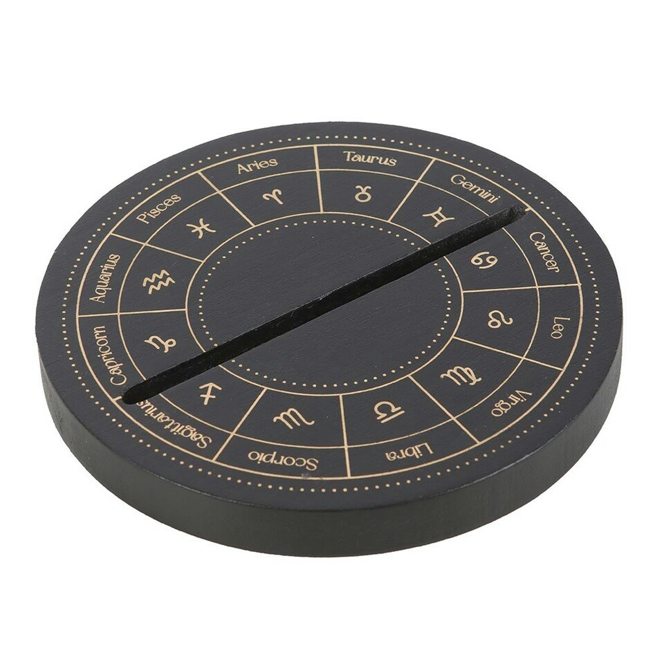 image 1 of Something Different Astrology Wheel Tarot Card Stand - Black - One Size
