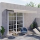 image 2 of Outsunny Garden Door Awning w/ Retractable Canopy, Electric, 3m Cream
