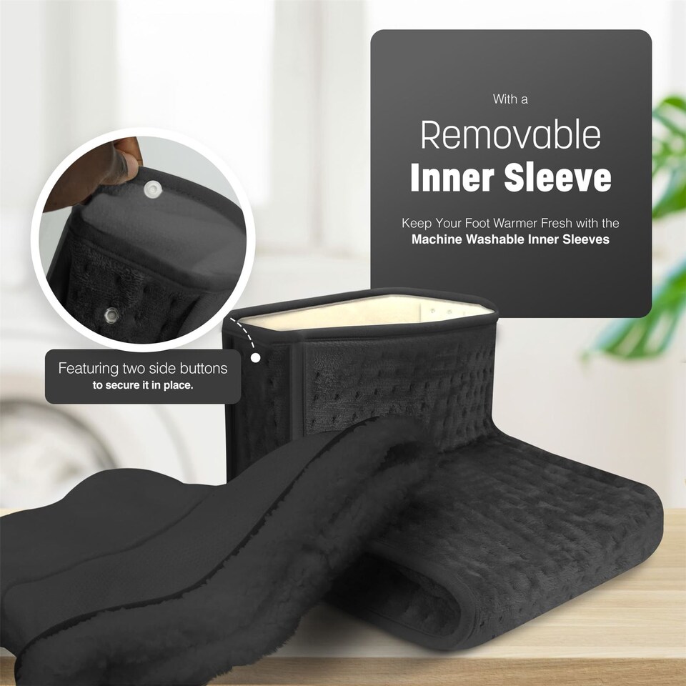 image 1 of Keplin Electric Foot Warmer with Adjustable Heat Settings and Timer