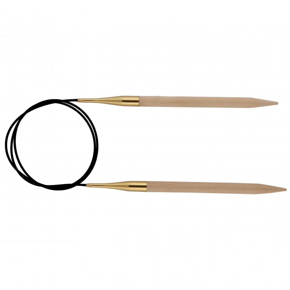 Knit Pro Basix Beech Wood Circular Needles 35mm x 150cm for Knitting