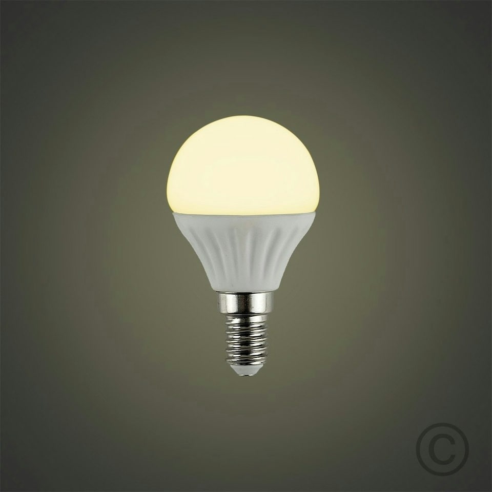 image 1 of ValueLights E14 Pack of 6 4W Golfball Warm White LED Bulbs | White